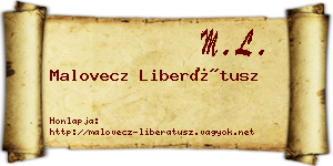 Malovecz Liberátusz névjegykártya
